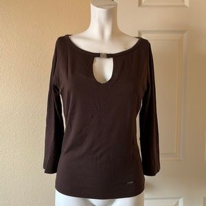 Brand New C2C brown long sleeve top Small